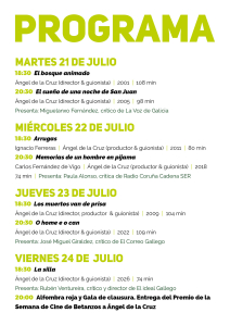 Semana Internacional De Cine De Betanzos - Programa 2026
